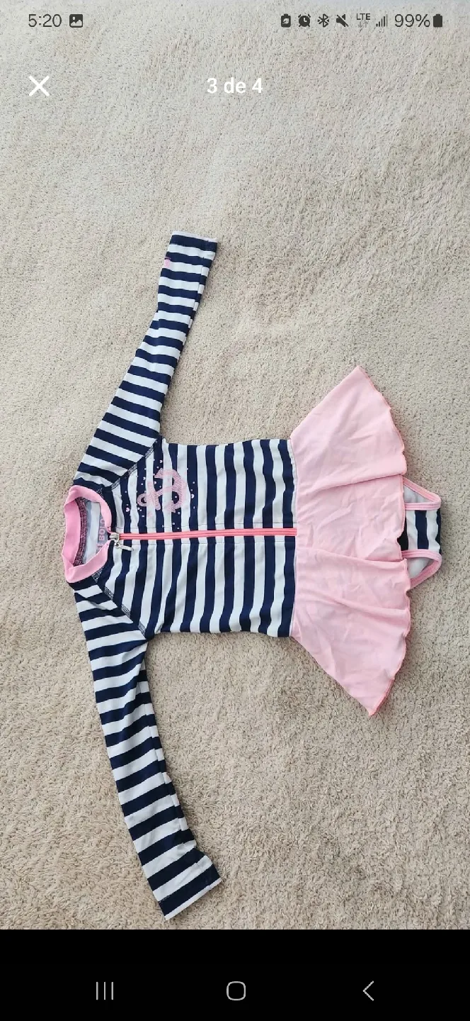 Girl's Long Sleeve Swimsuit & Water Shoes image indicator(3)