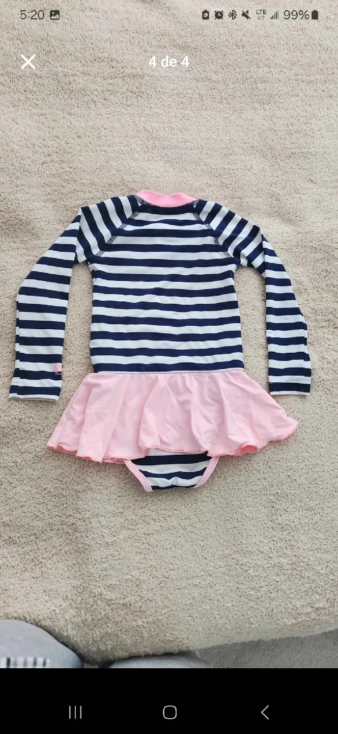 Girl's Long Sleeve Swimsuit & Water Shoes image indicator(4)