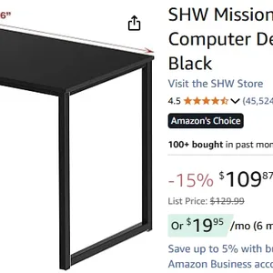 48-Inch Home Office Computer Desk, 121 x 60 cm
