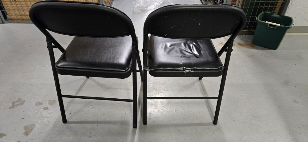 Folding Chairs - One Damaged