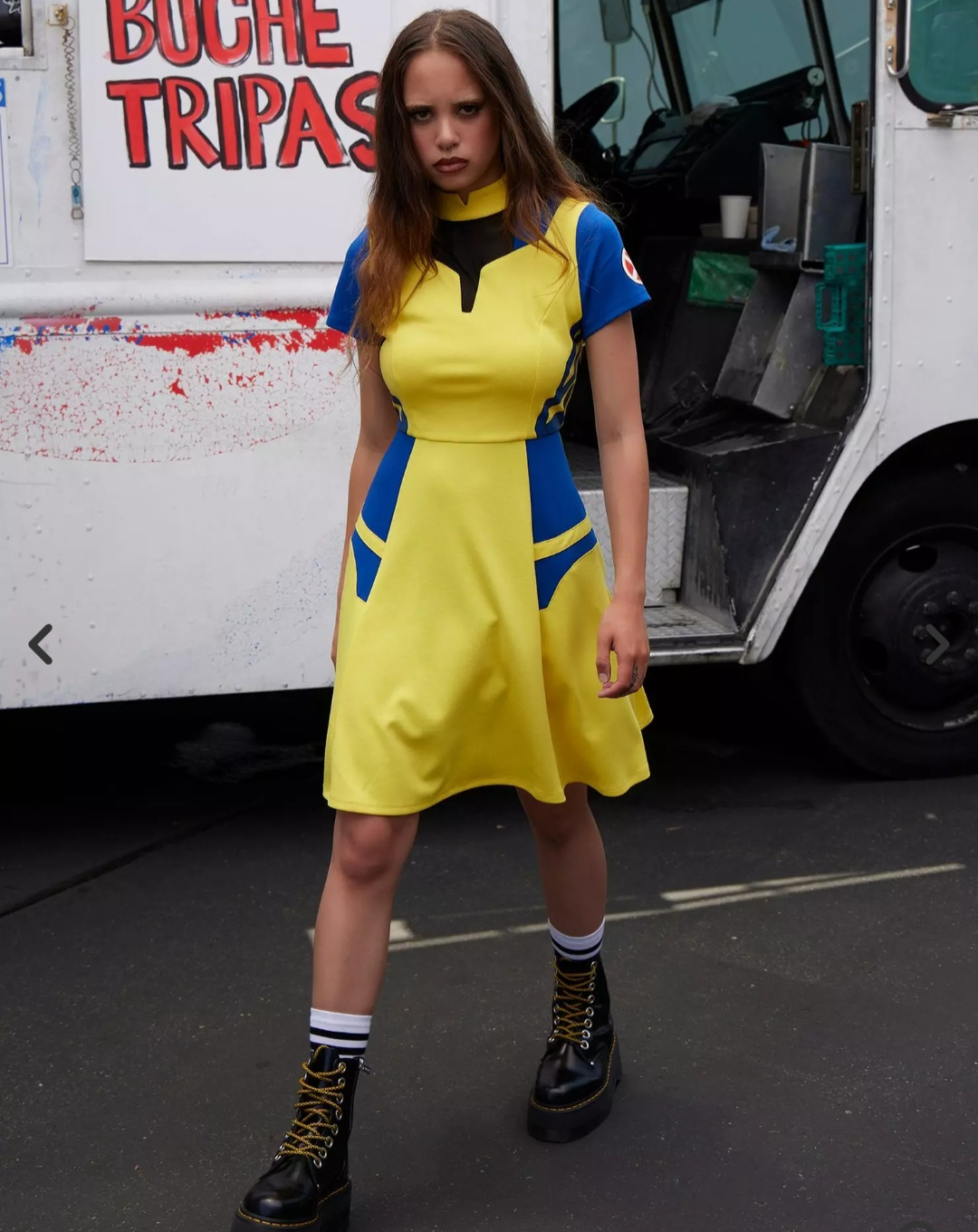wolverine Yellow & Blue Dress size XL Hot Topic