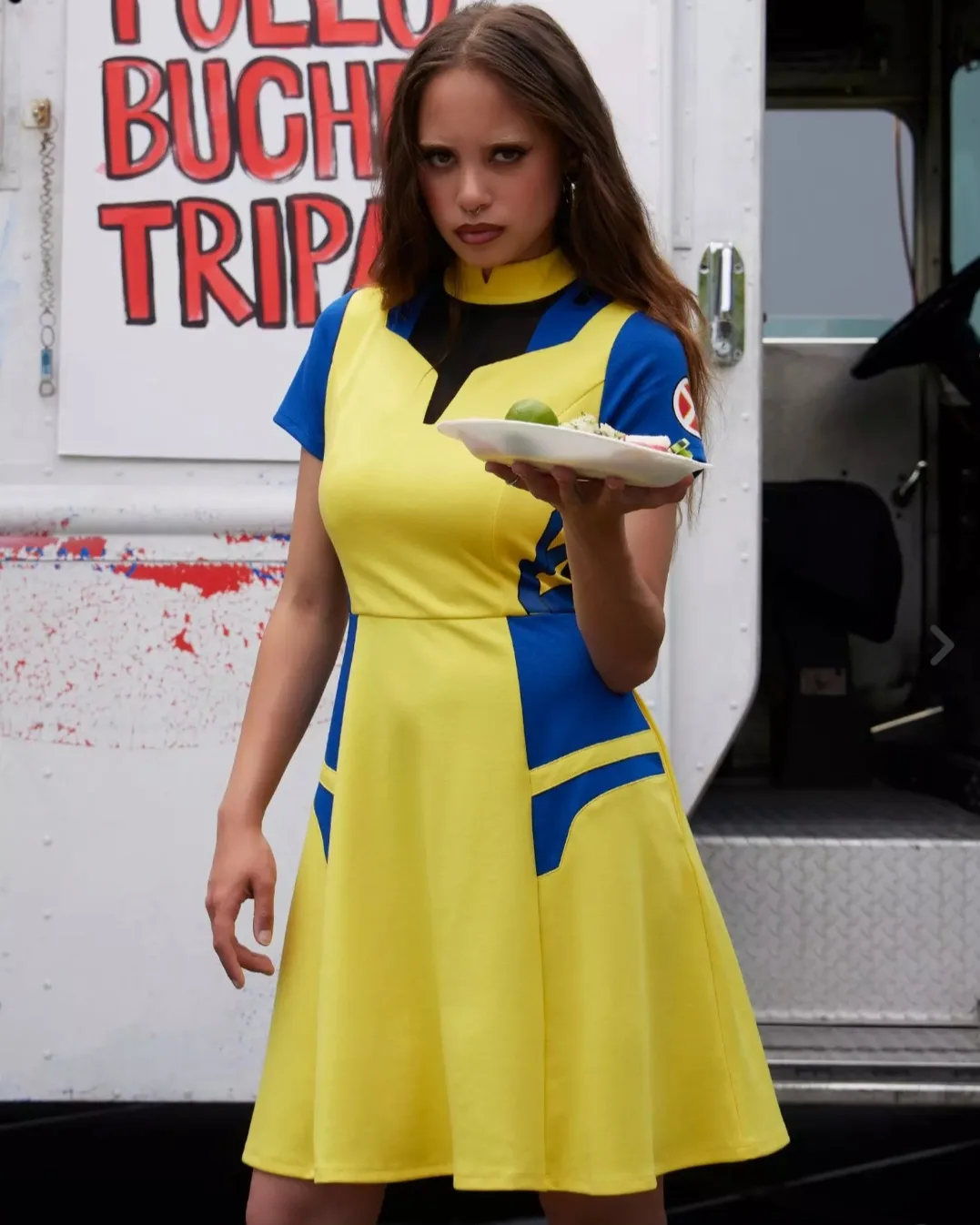 wolverine Yellow & Blue Dress size XL Hot Topic image indicator(2)