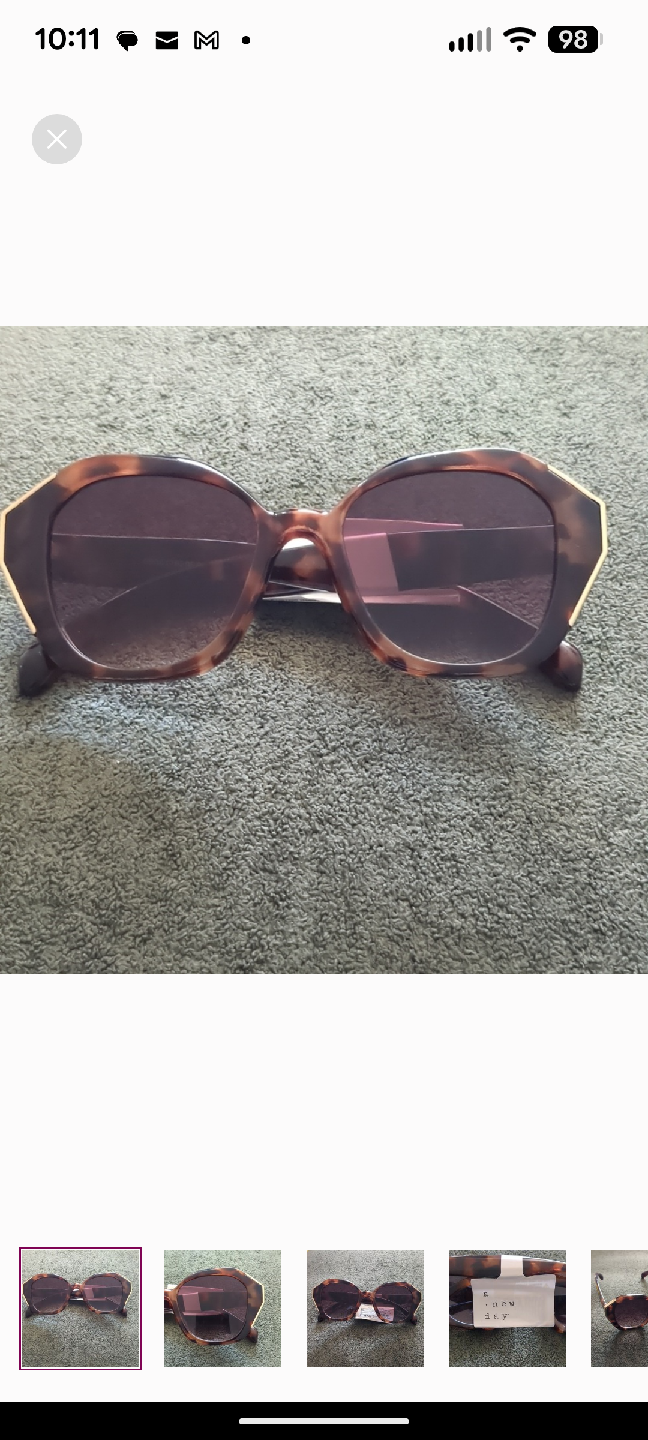 A New Day Bold Tortoise Geometric Sunglasses