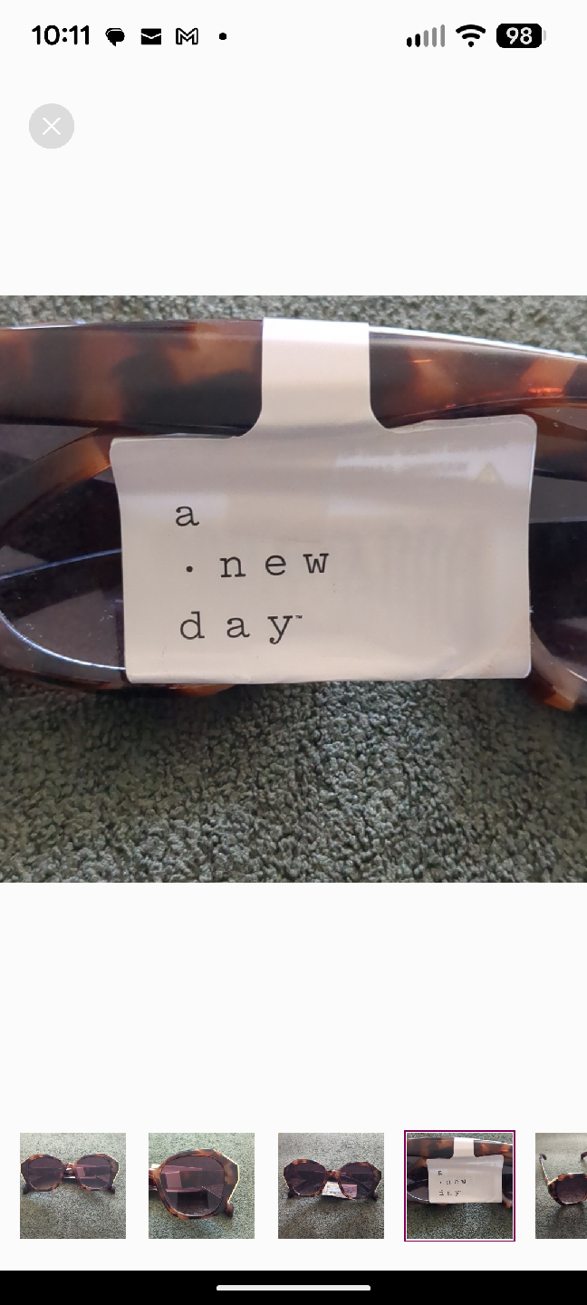 A New Day Bold Tortoise Geometric Sunglasses - photo 4