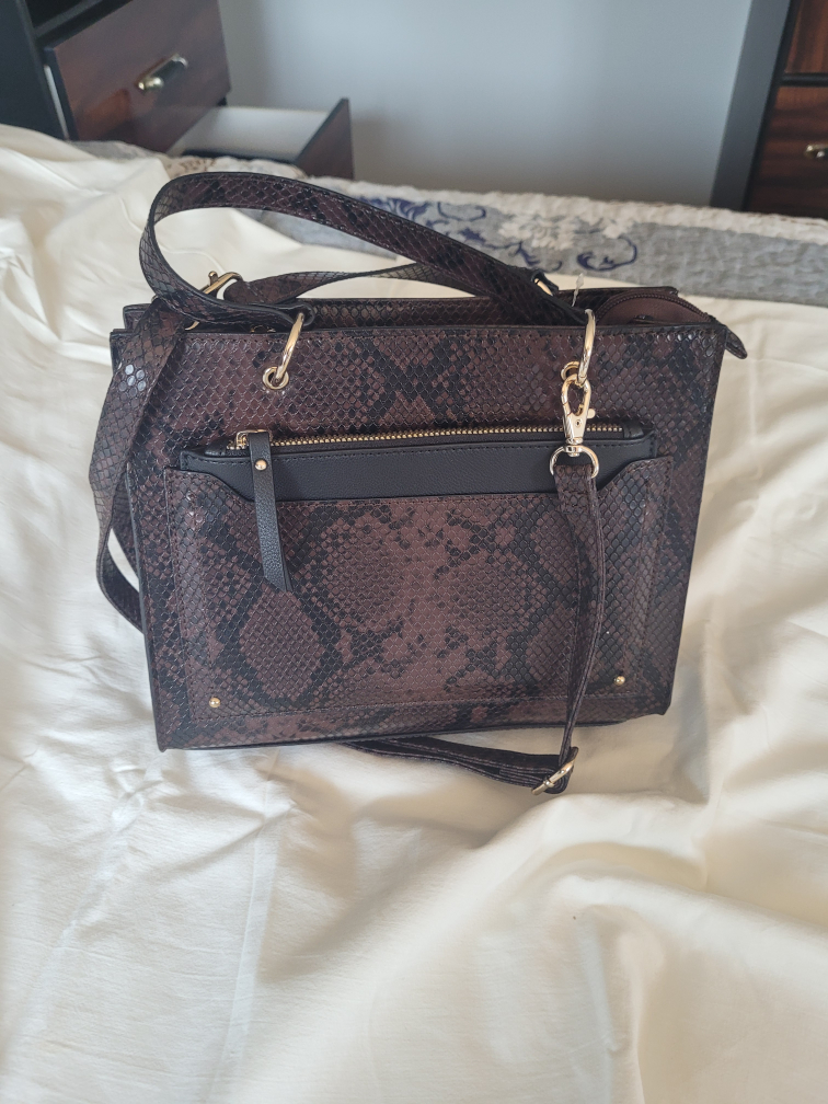 Brown Snakeskin Pattern Handbag