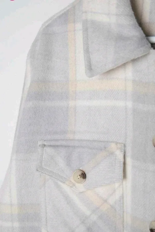 Pepper & Zoe Plaid Shacket - Size XXL image indicator(4)