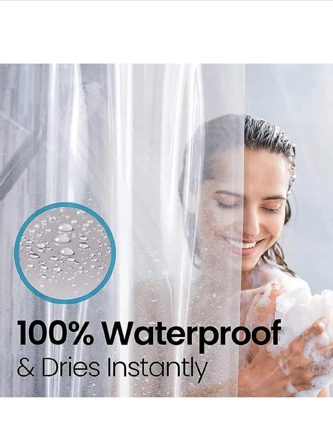 Shower Curtain Liner - Soap Scum Resistant image indicator(2)