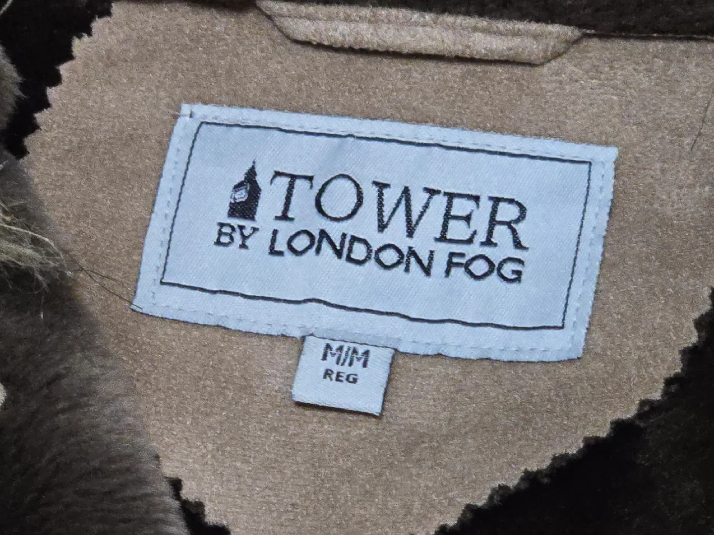 Tower by London Fog Beige Faux Suede Jacket - Size M image indicator(2)