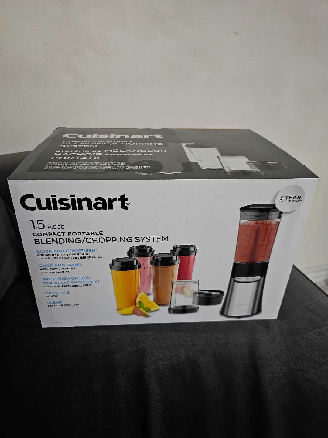 Cuisinart 15-Piece Compact Portable Blending/Chopping System 🧡 thumbnail
