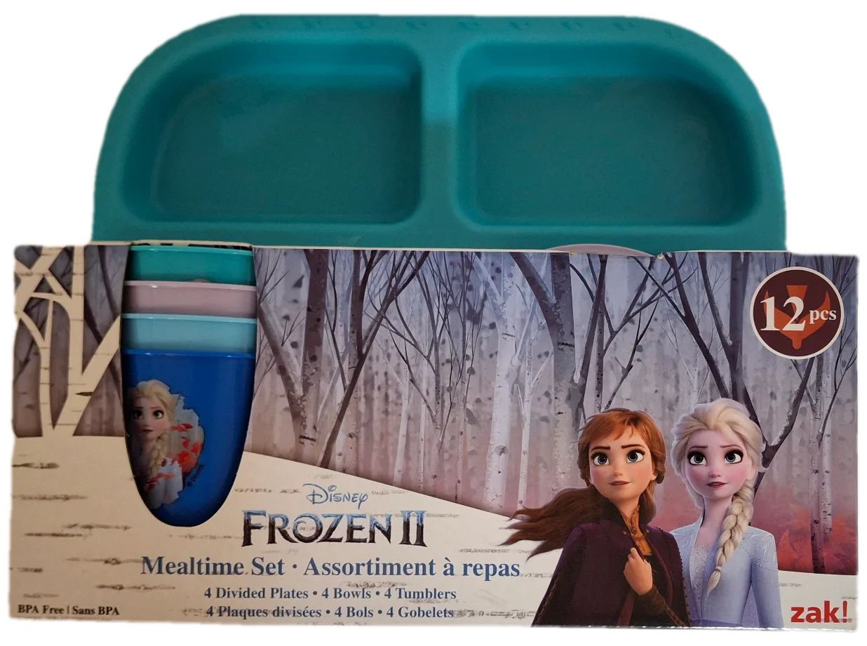 Disney Frozen II Mealime Set 4 Plates - 4 Bowls - 4 Tumblers