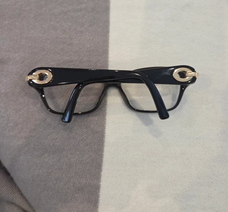 Dior Black Eyeglasses Frames with gold accent image indicator(4)