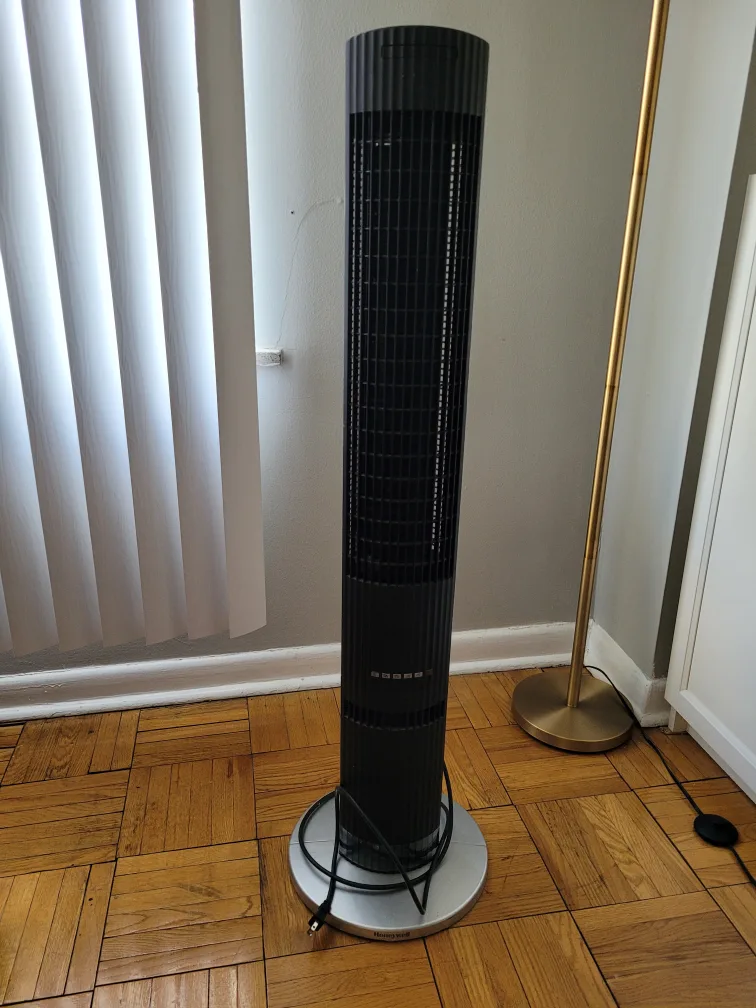 Honeywell Tower Fan - Silver/Black 46 inch tall thumbnail