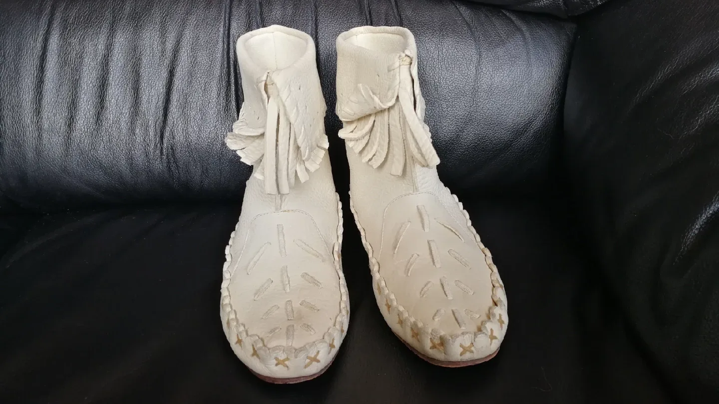 Vintage Nine West Leather Moccasin Boots - Size 7 image indicator(2)