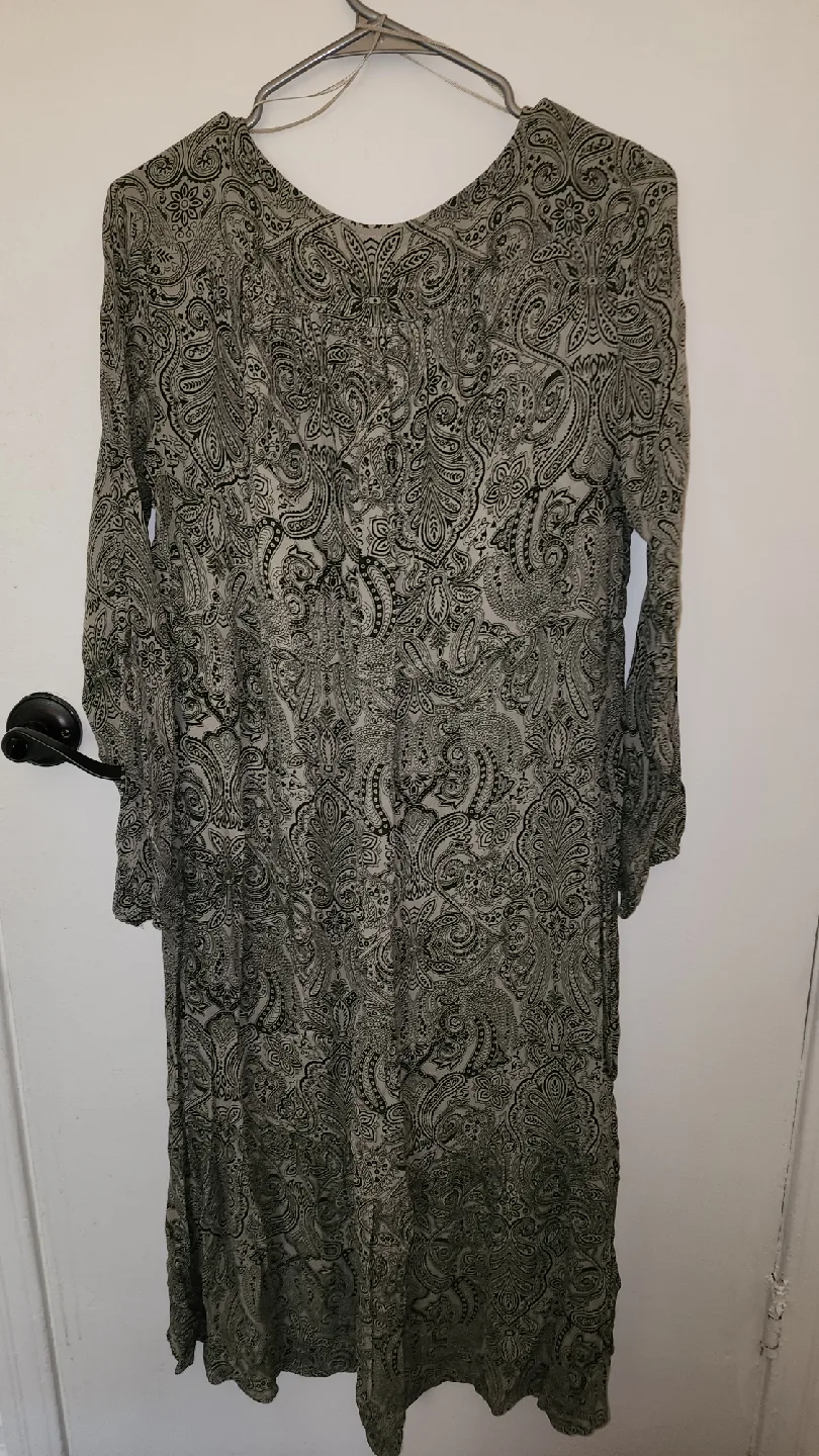 Green Paisley Print Dress image indicator(5)