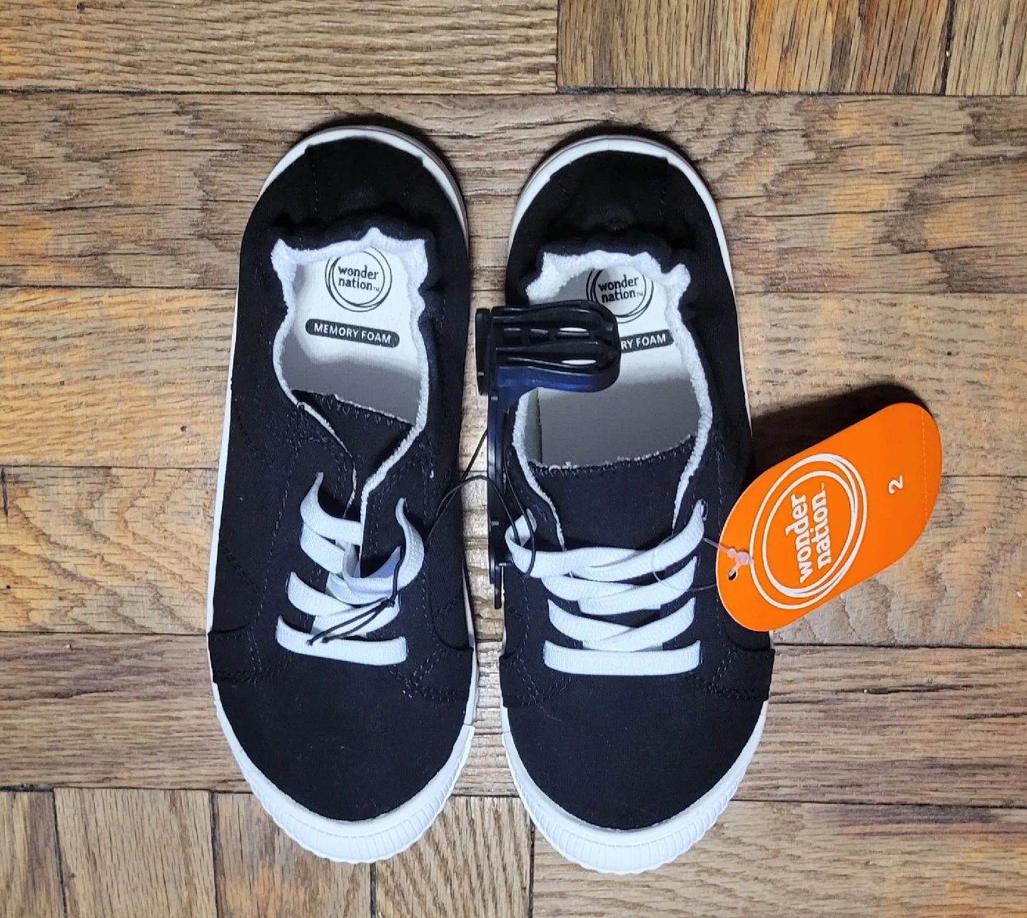 Wonder Nation Black Toddler Shoes - Size 2 thumbnail