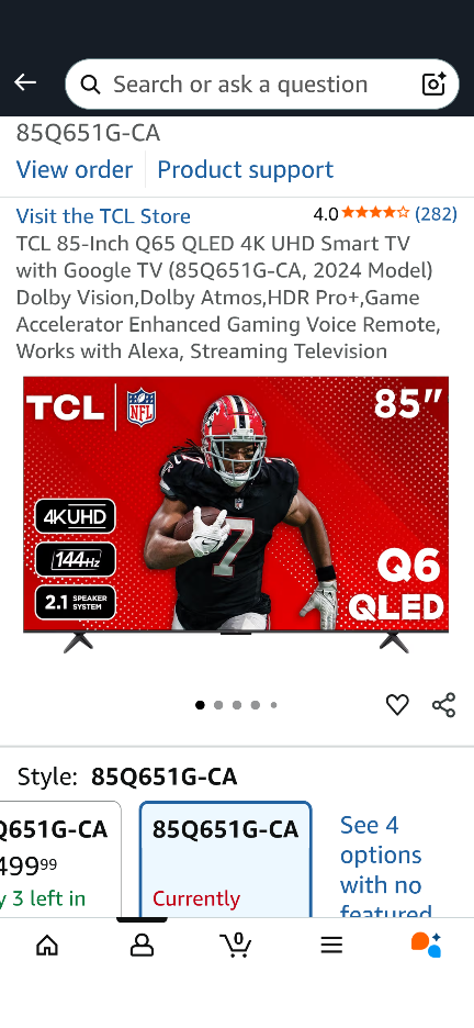 TCL 85"  "85Q651-G" QLED 4K Smart TV - photo 2