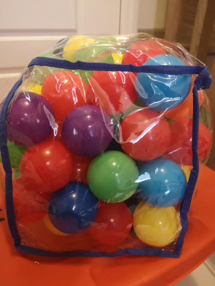 Bag of colourful plastic play balls image indicator(4)