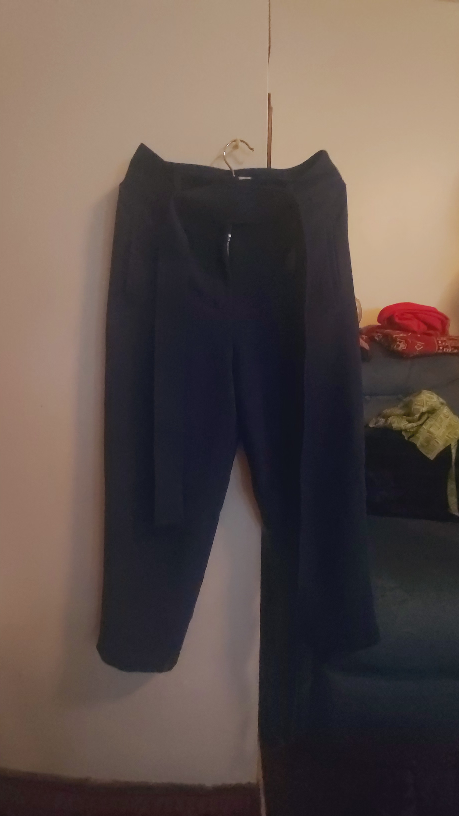 Navy Blue Wide Leg Pants