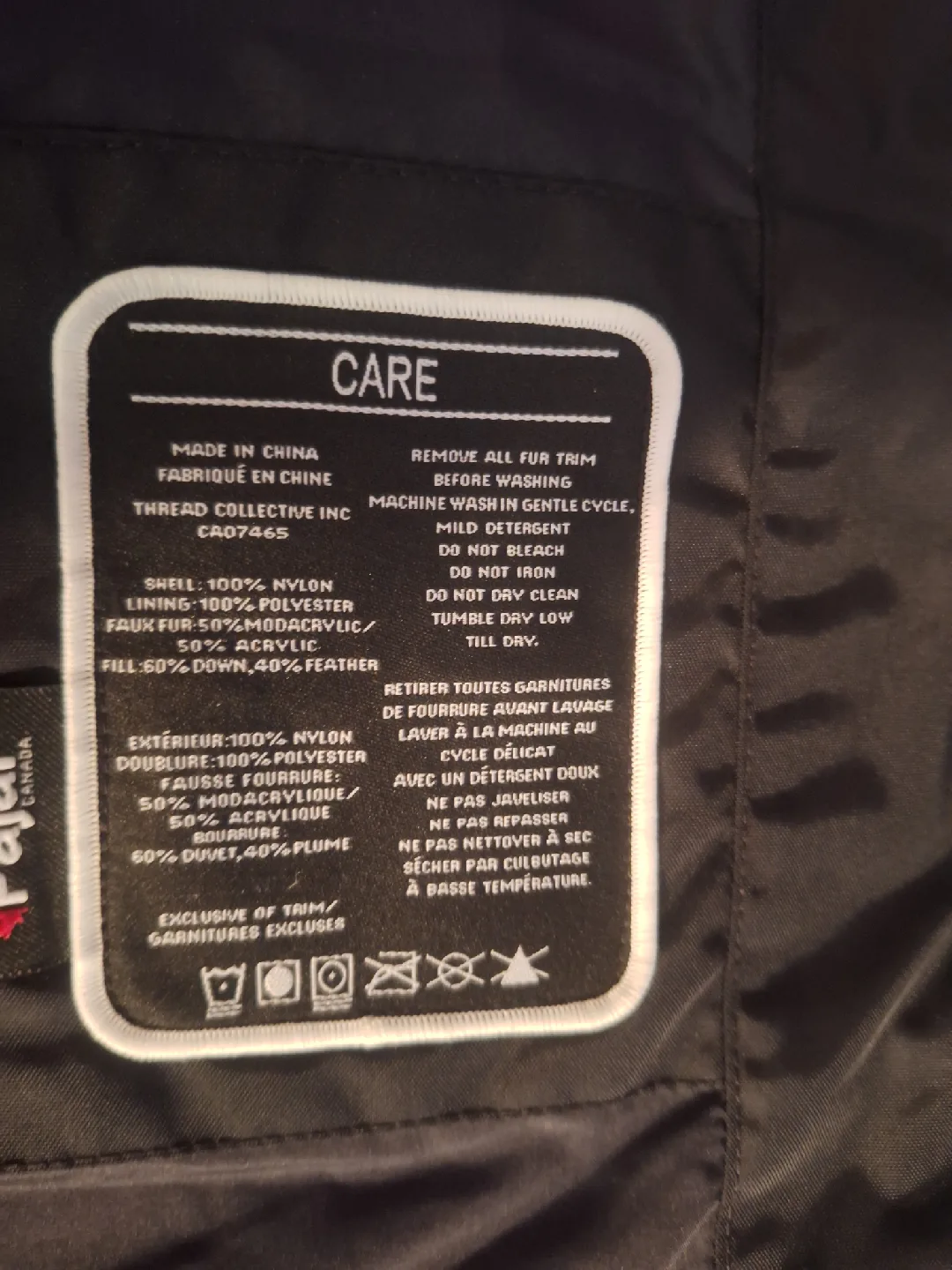 New Pajar Black Winter Jacket Unisex image indicator(5)