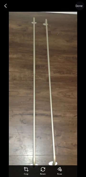 Two silver curtain rods image indicator(2)