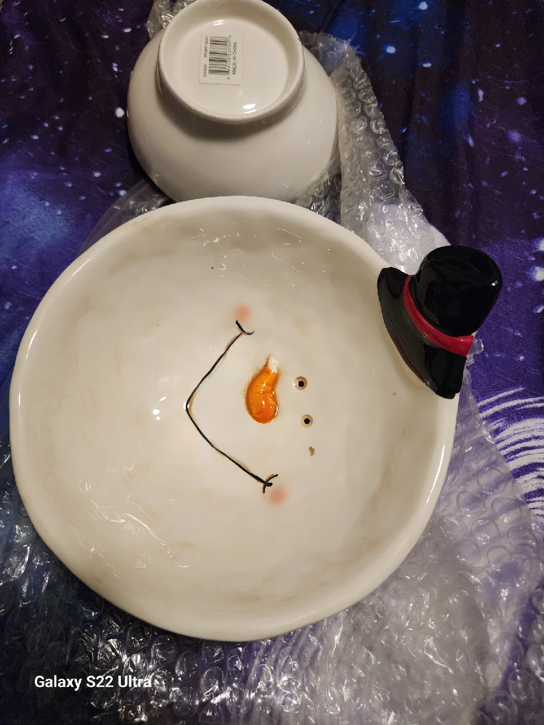 Snowman Bowl and Spreader Set