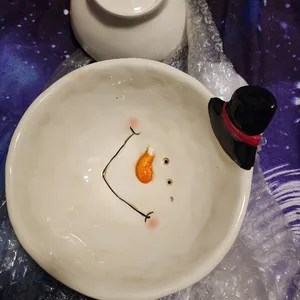 Snowman Bowl and Spreader Set