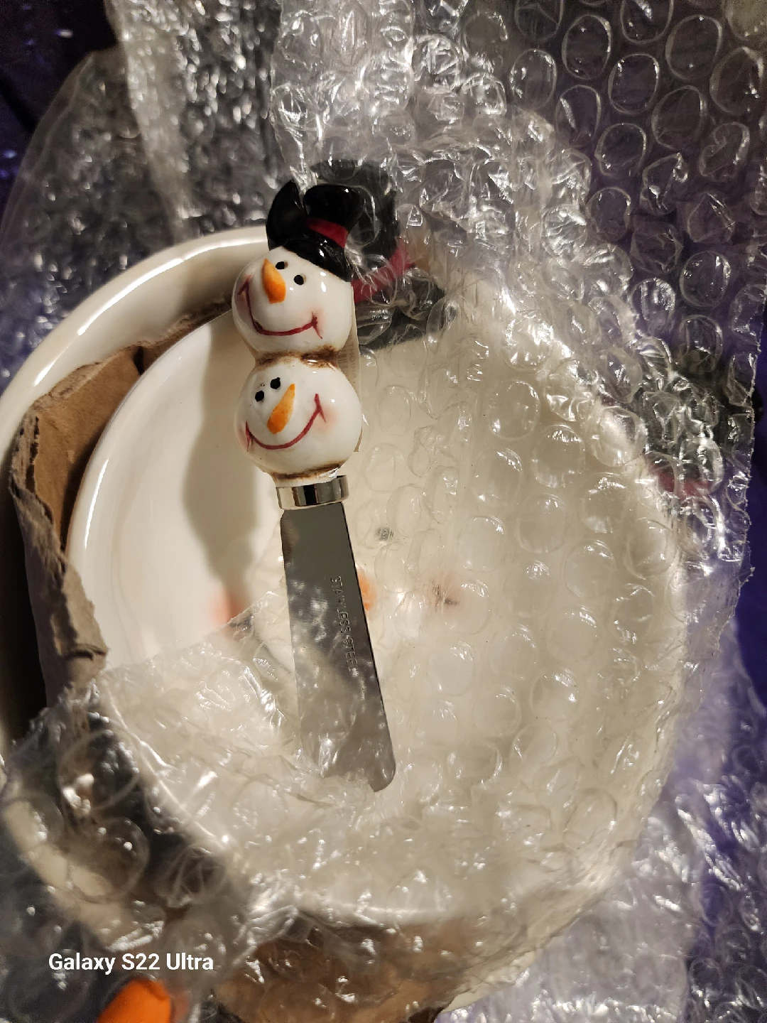 Snowman Bowl and Spreader Set - photo 3