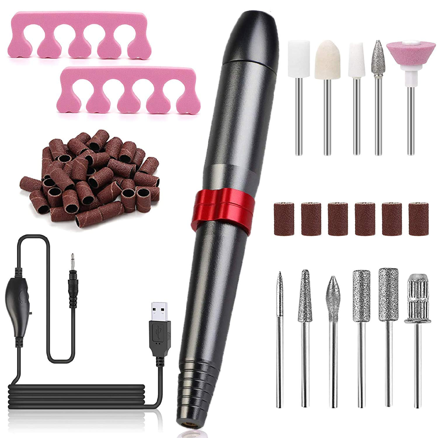FunPa Electric Nail Drill,Portable Electric Nail Drill