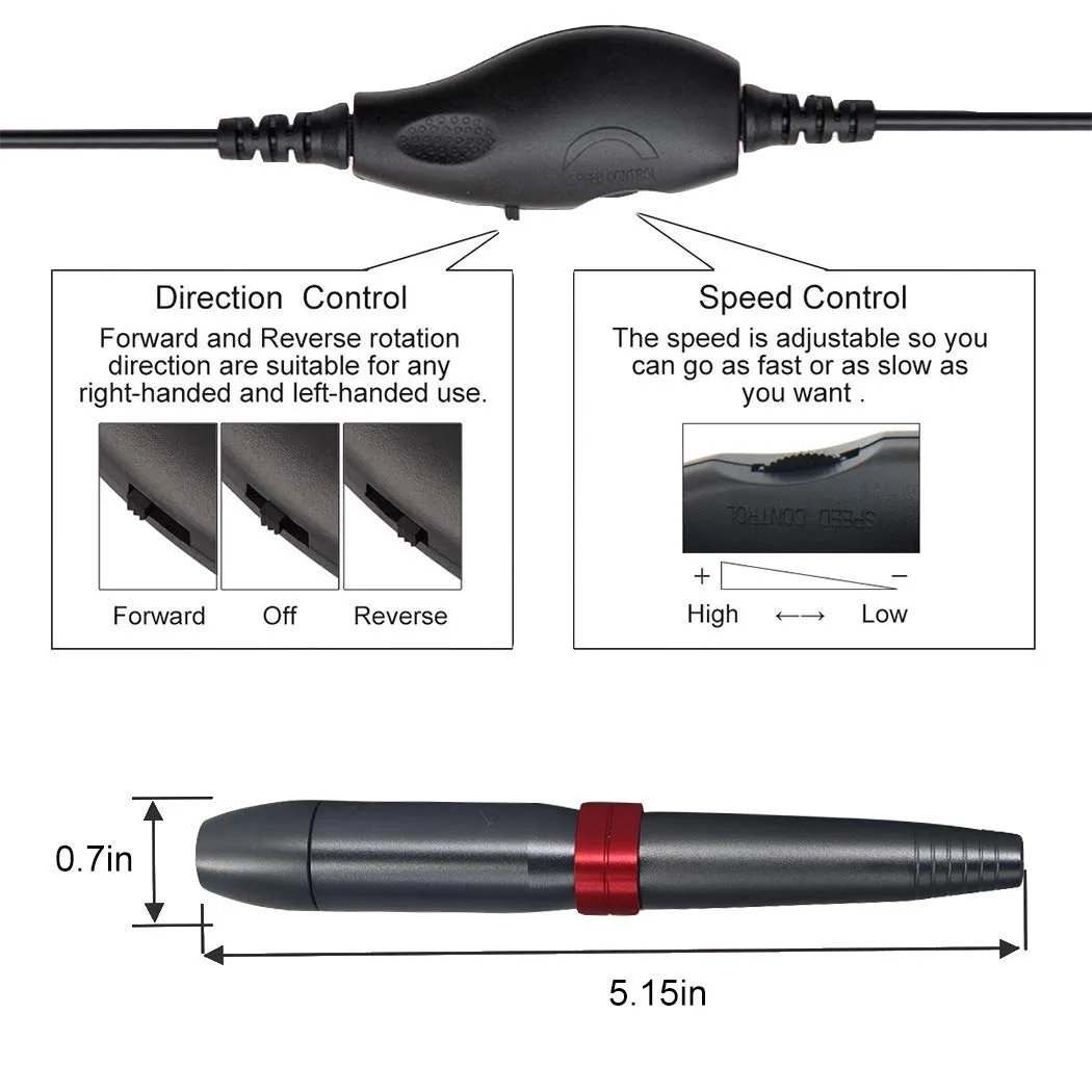 FunPa Electric Nail Drill,Portable Electric Nail Drill image indicator(2)
