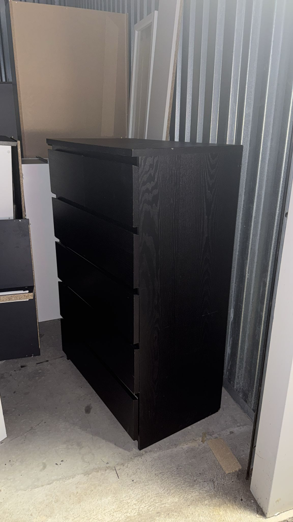 Black 6-Drawer Dresser MALM ORIGINAL - photo 3