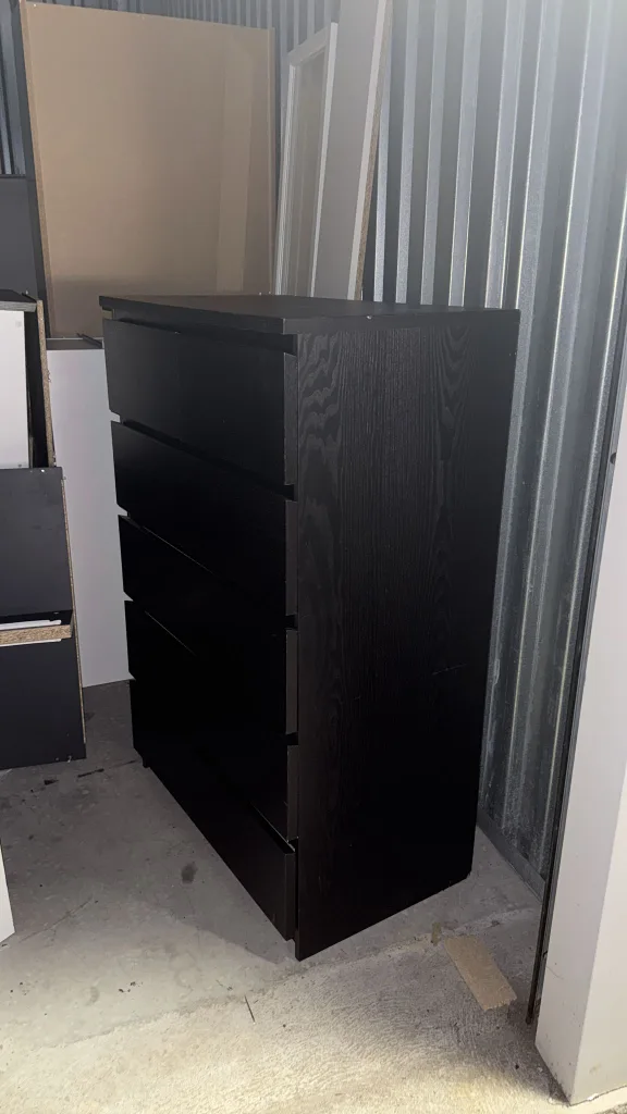 Black 6-Drawer Dresser MALM ORIGINAL image indicator(3)