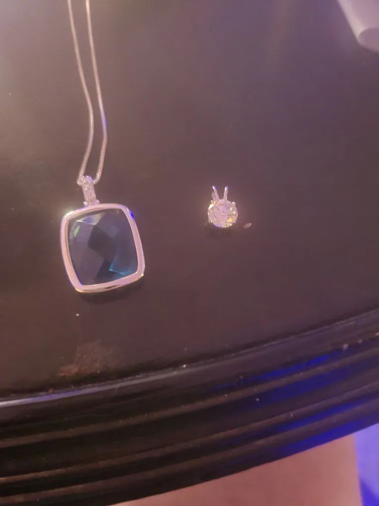 Necklace with Blue Stone Pendant image indicator(2)