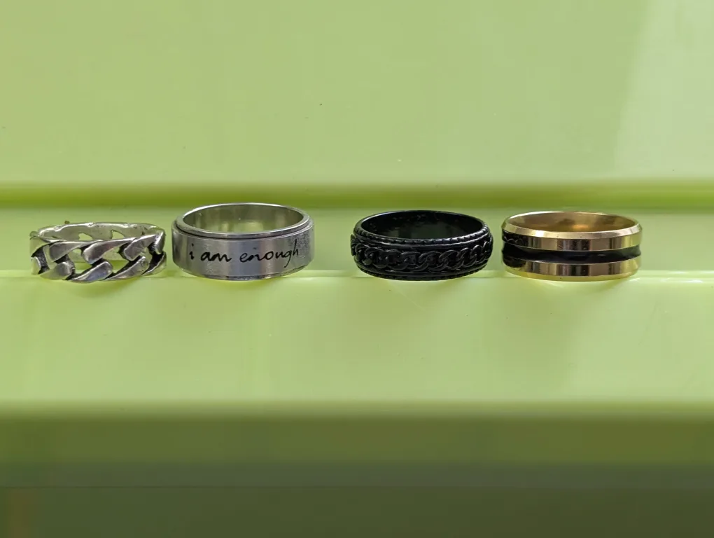 🧡Assorted Rings - Silver, Black, Gold image indicator(2)