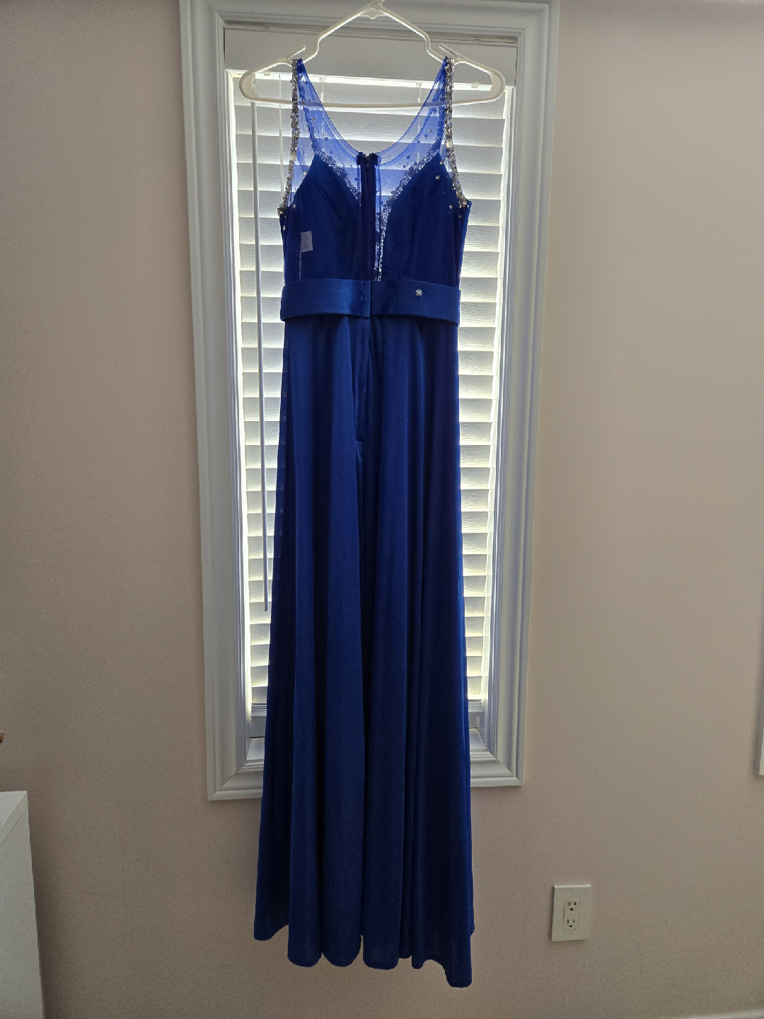 Blue Embellished Formal Dress