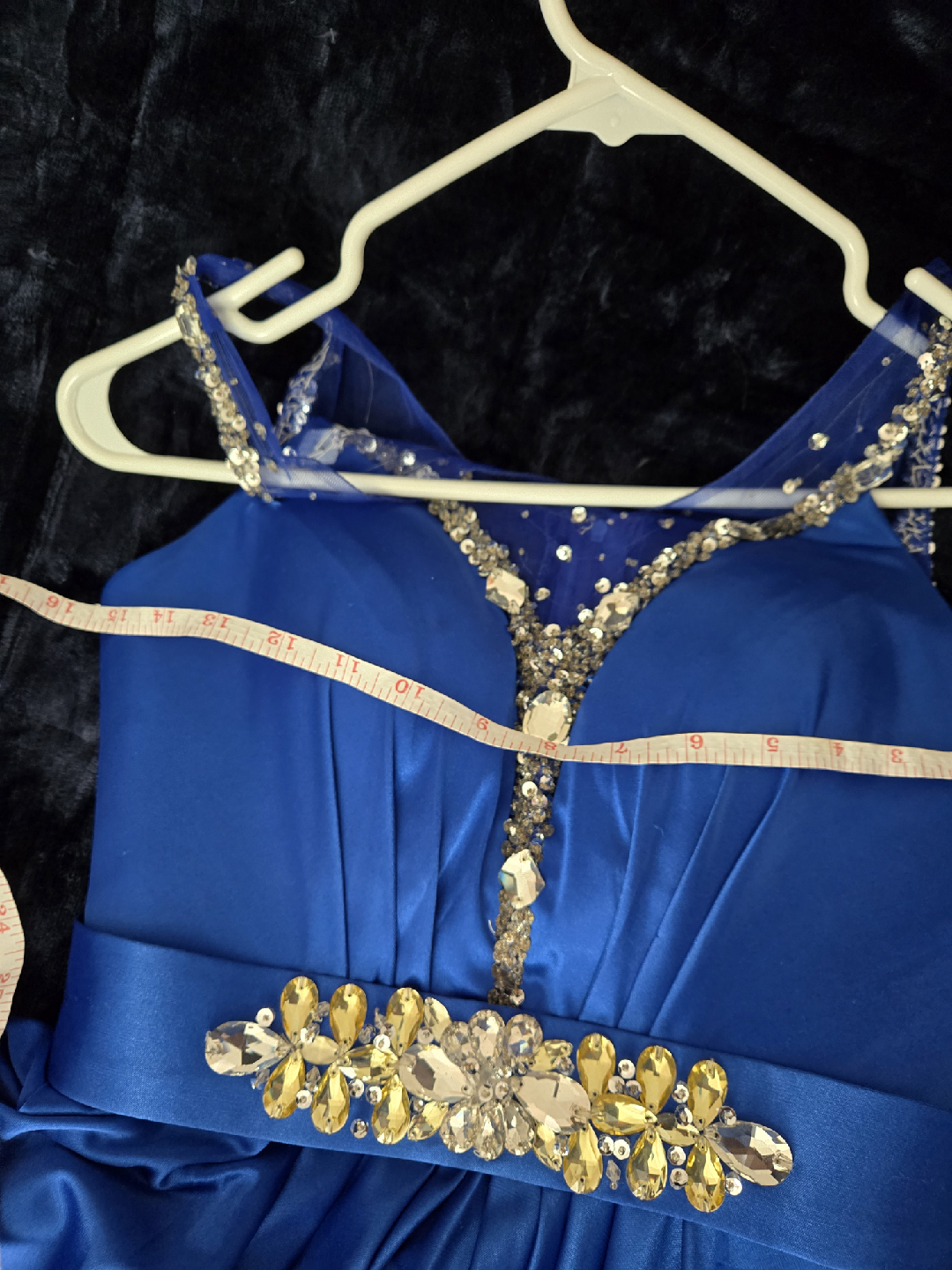 Blue Embellished Formal Dress - photo 2