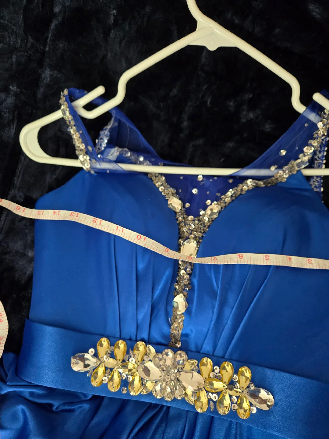 Blue Embellished Formal Dress image indicator(2)