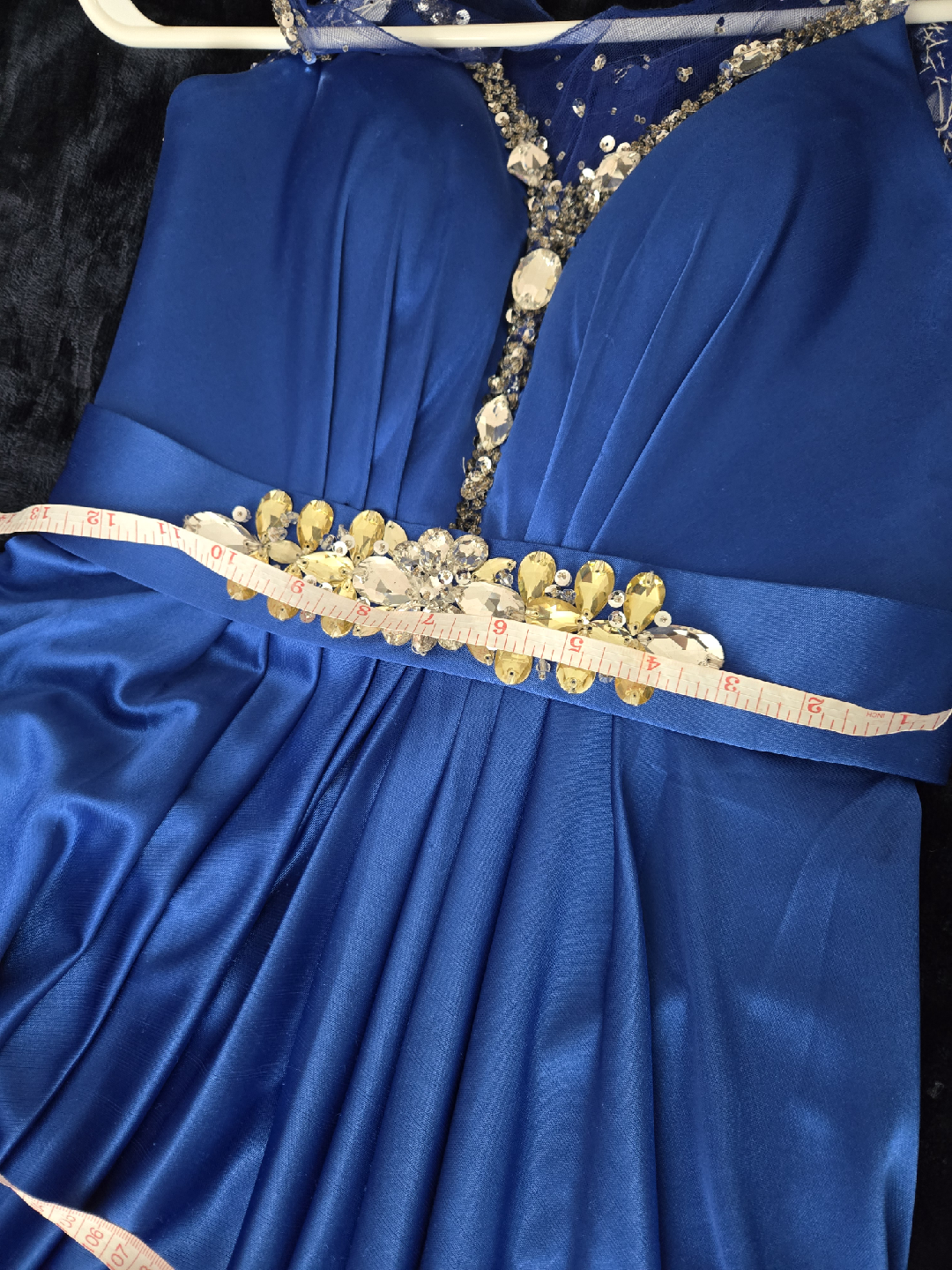 Blue Embellished Formal Dress - photo 3