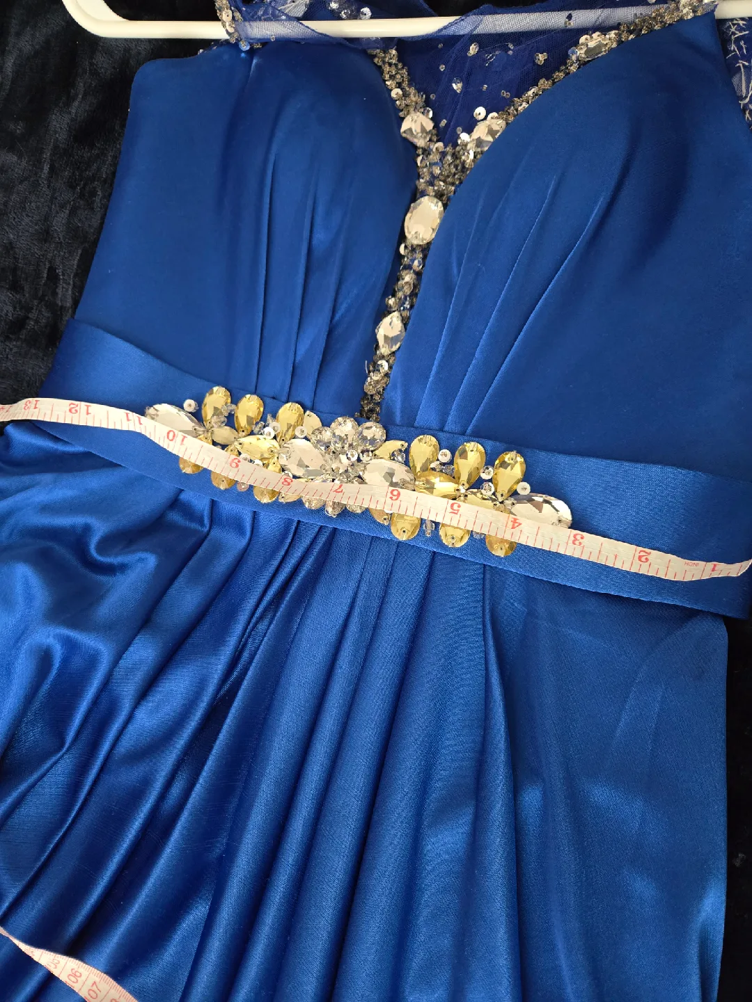 Blue Embellished Formal Dress image indicator(3)
