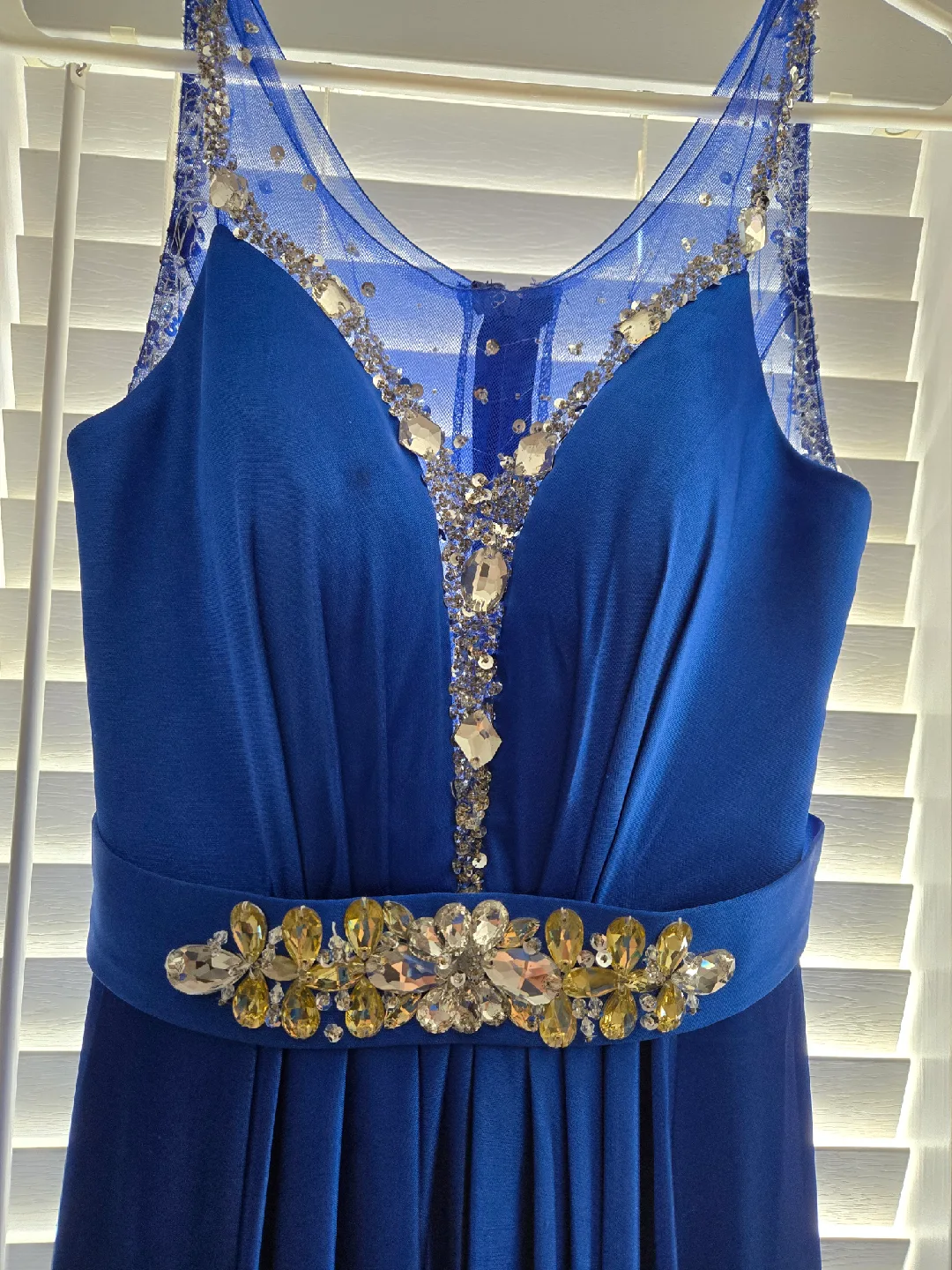 Blue Embellished Formal Dress image indicator(4)
