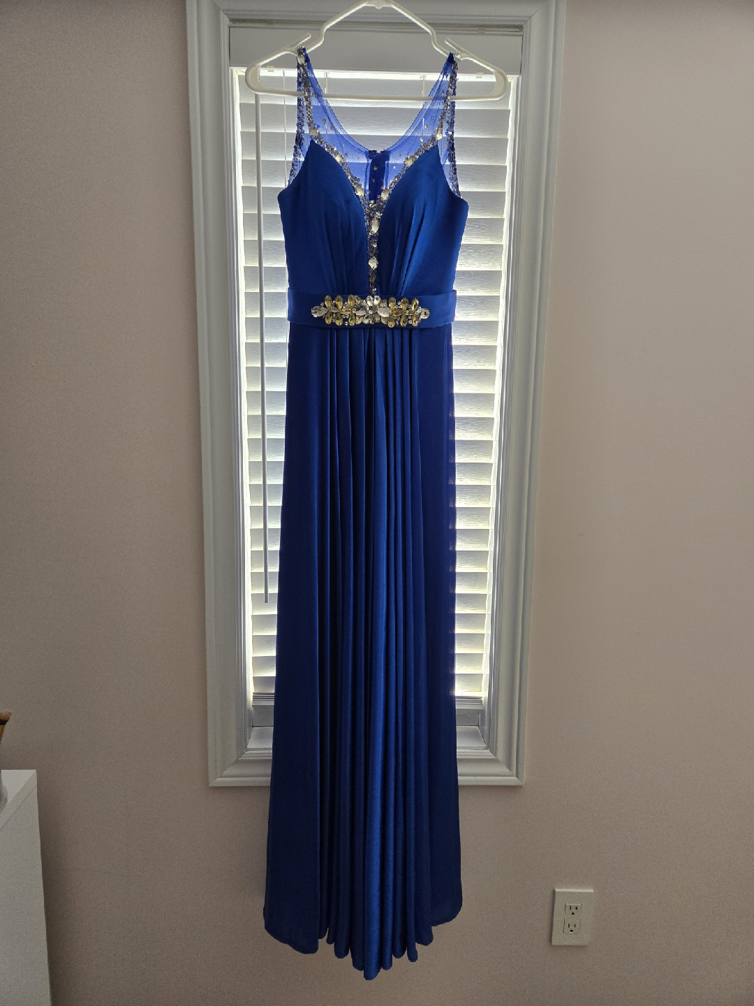 Blue Embellished Formal Dress - photo 5