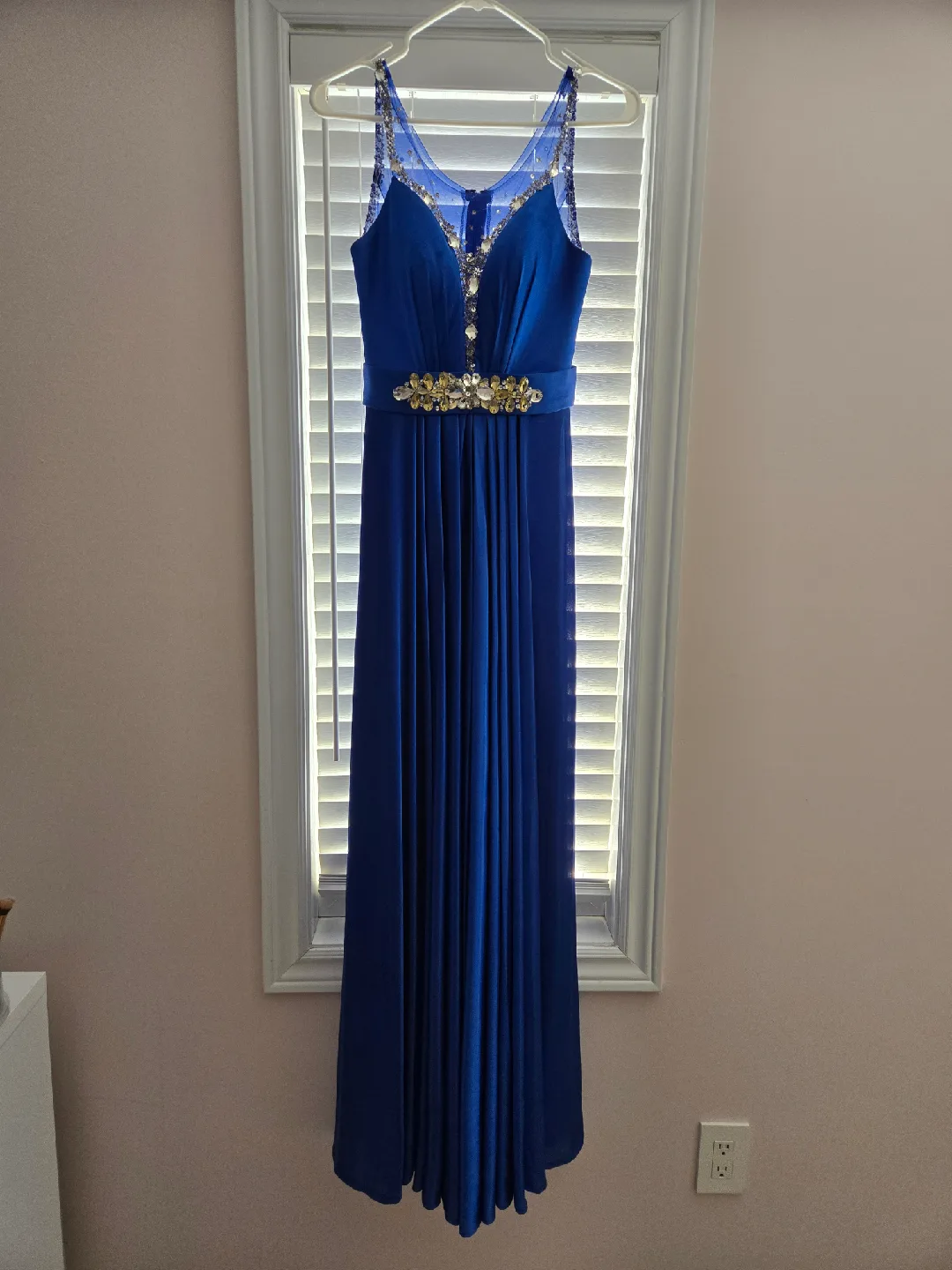 Blue Embellished Formal Dress image indicator(5)