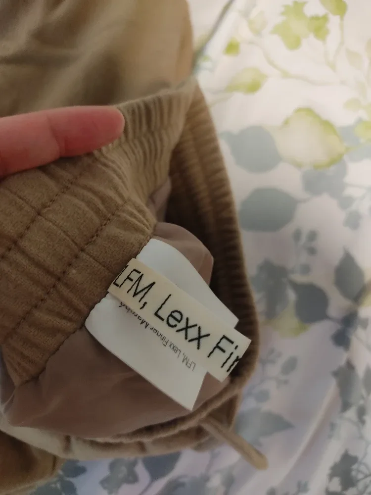 LFM Beige Wool Blend Joggers image indicator(2)