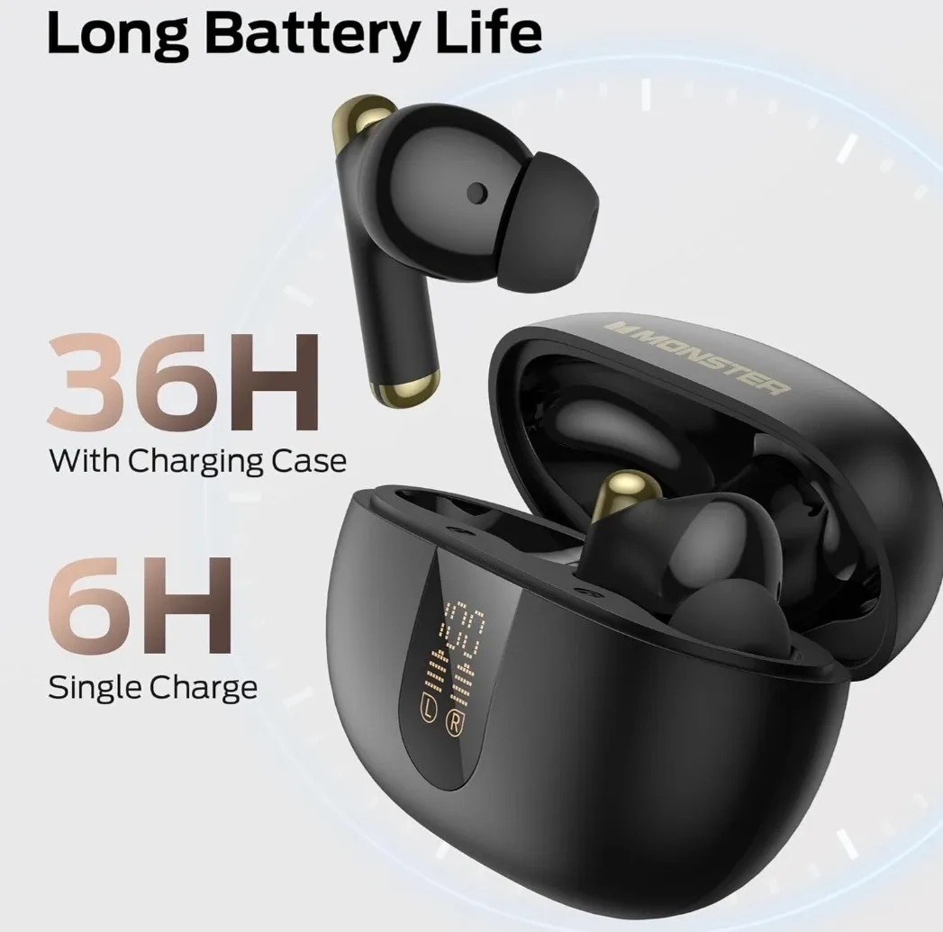 Monster Wireless Earbuds - Black image indicator(2)