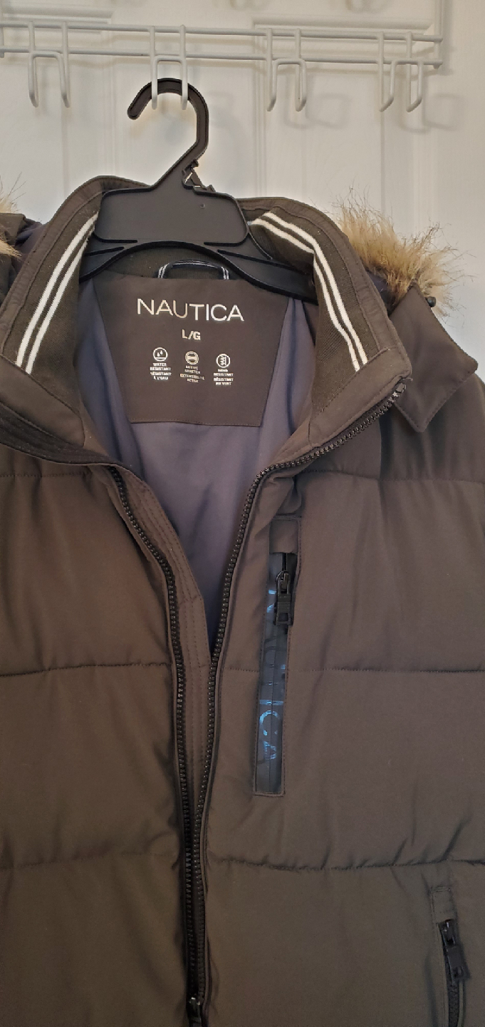 Nautica Khaki Puffer Winter Jacket, Men Size L/G - photo 5