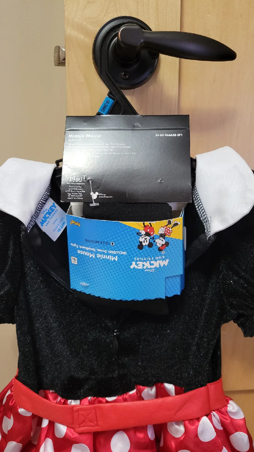 Minnie Mouse Dress with Headband and Socks, 12-24 Months image indicator(4)