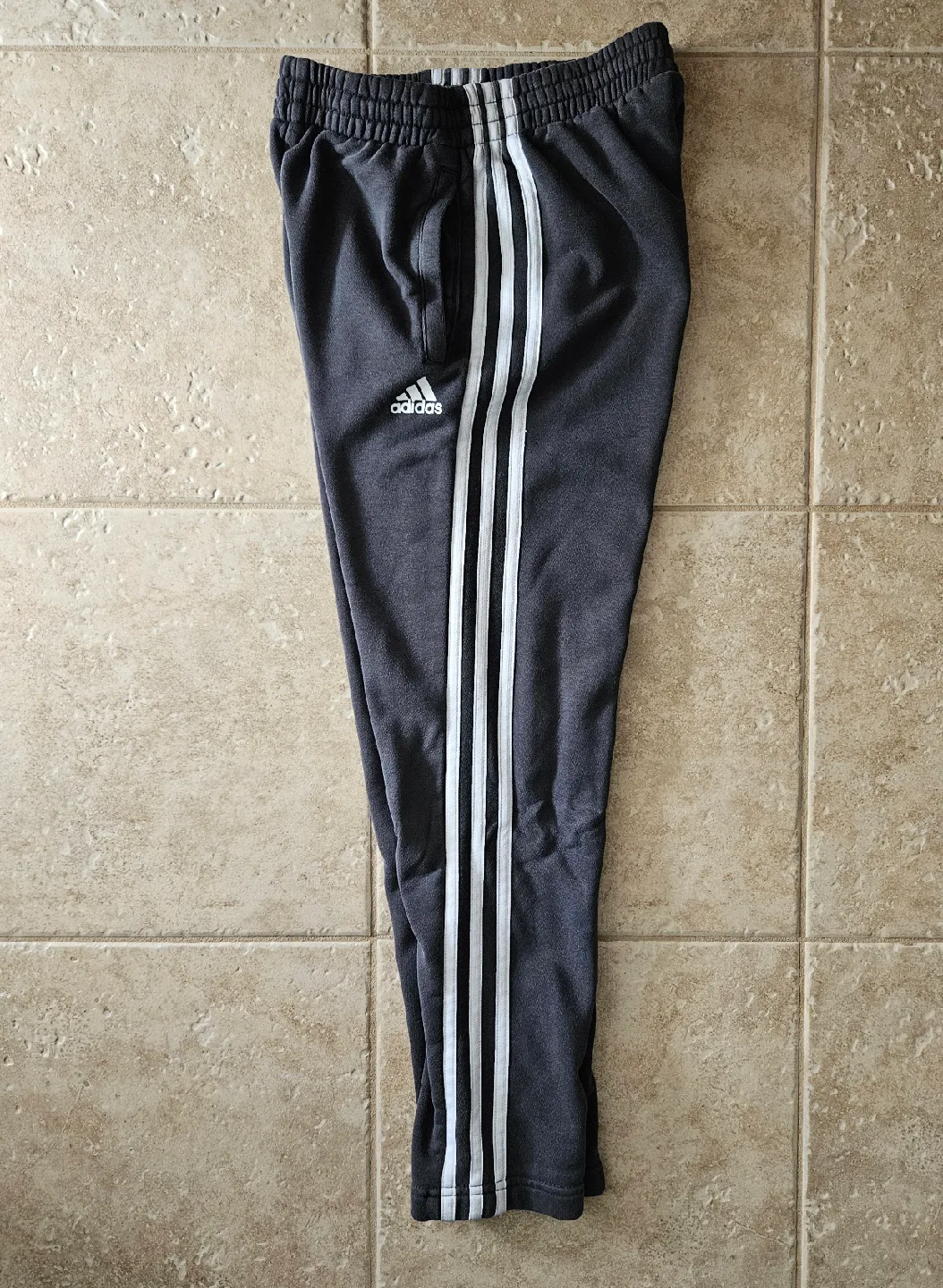 Boys Size M (11-12 Yrs) Adidas Grey Track Pants thumbnail