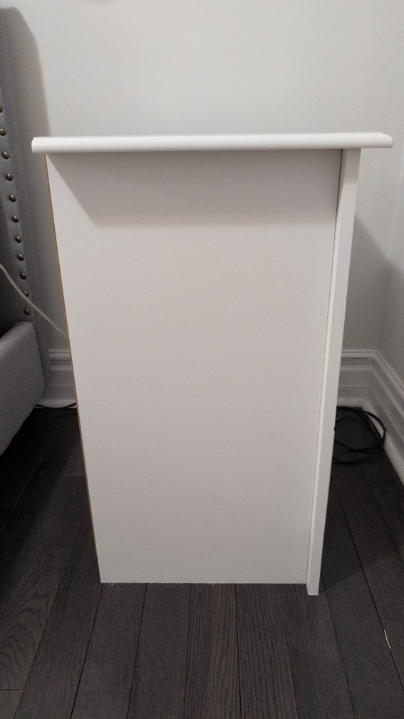 White Bedside Table with 2 Drawers - photo 3