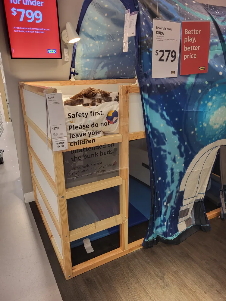 IKEA Kura Bed Frame with Canopy & Curtains image indicator(7)