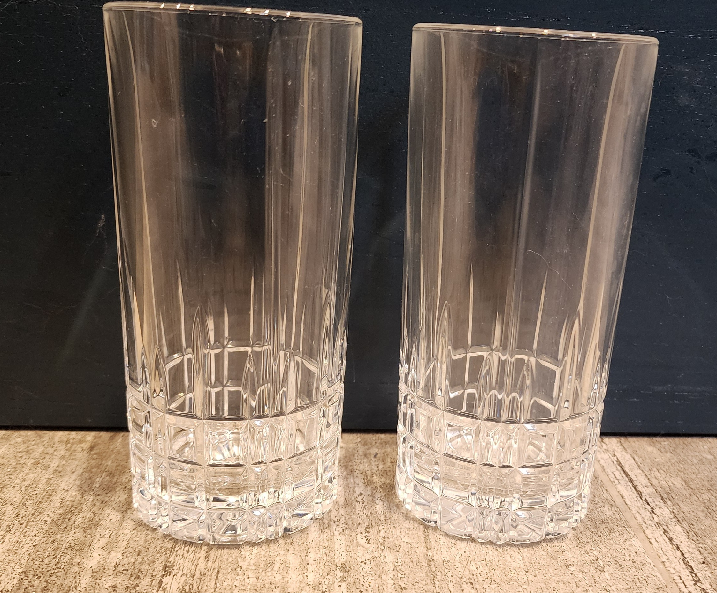 2 Spiegelau Cut Crystal 12oz Hi-Ball Glasses - photo 3