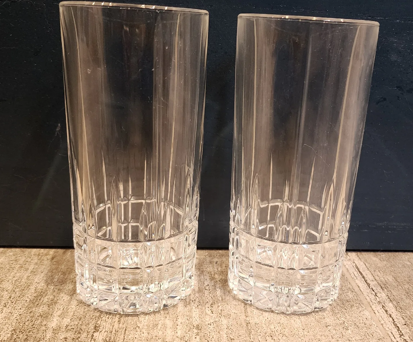 2 Spiegelau Cut Crystal 12oz Hi-Ball Glasses image indicator(3)